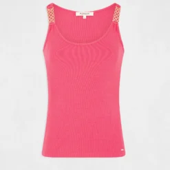 Débardeur Avec Bretelles à Ornements Rose Femme -Morgandetoi Boutique debardeur avec bretelles a ornements rose femme vue3 32536300938470503