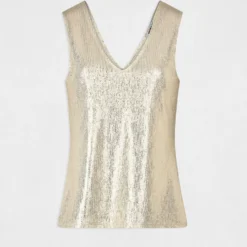 Débardeur Avec Fils Métallisés Ivoire Femme 8 Débardeur Avec Fils Métallisés Ivoire Femme -Morgandetoi Boutique debardeur avec fils metallises ivoire femme vue3 32536300954230203