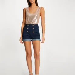 Débardeur Avec Fils Métallisés Rose Femme 7 Débardeur Avec Fils Métallisés Rose Femme -Morgandetoi Boutique debardeur avec fils metallises rose femme vue5 32536300954230503