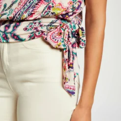 Débardeur Avec Noeud Imprimé Cachemire Multico Femme -Morgandetoi Boutique debardeur avec noeud imprime cachemire multico femme vue4 32536300962720900