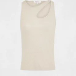 Débardeur Avec Ouverture épaule Ivoire Femme -Morgandetoi Boutique debardeur avec ouverture epaule ivoire femme vue3 32536300950650203