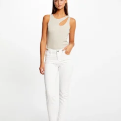 Débardeur Avec Ouverture épaule Ivoire Femme -Morgandetoi Boutique debardeur avec ouverture epaule ivoire femme vue5 32536300950650203