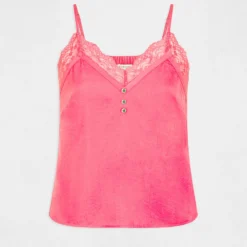 Débardeur Bretelles Fines Avec Boutons Fuchsia Femme -Morgandetoi Boutique debardeur bretelles fines avec boutons fuchsia femme vue3 32536300922910506