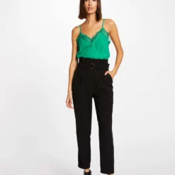 Débardeur Bretelles Fines Avec Boutons Vert Moyen Femme -Morgandetoi Boutique debardeur bretelles fines avec boutons vert moyen femme vue5 32536300922910608