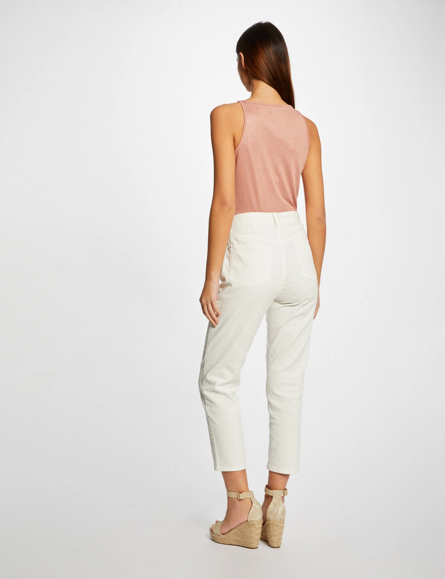 Débardeur Bretelles Fines Avec Chaînes Rose Moyen Femme 2 Débardeur Bretelles Fines Avec Chaînes Rose Moyen Femme – Image 2