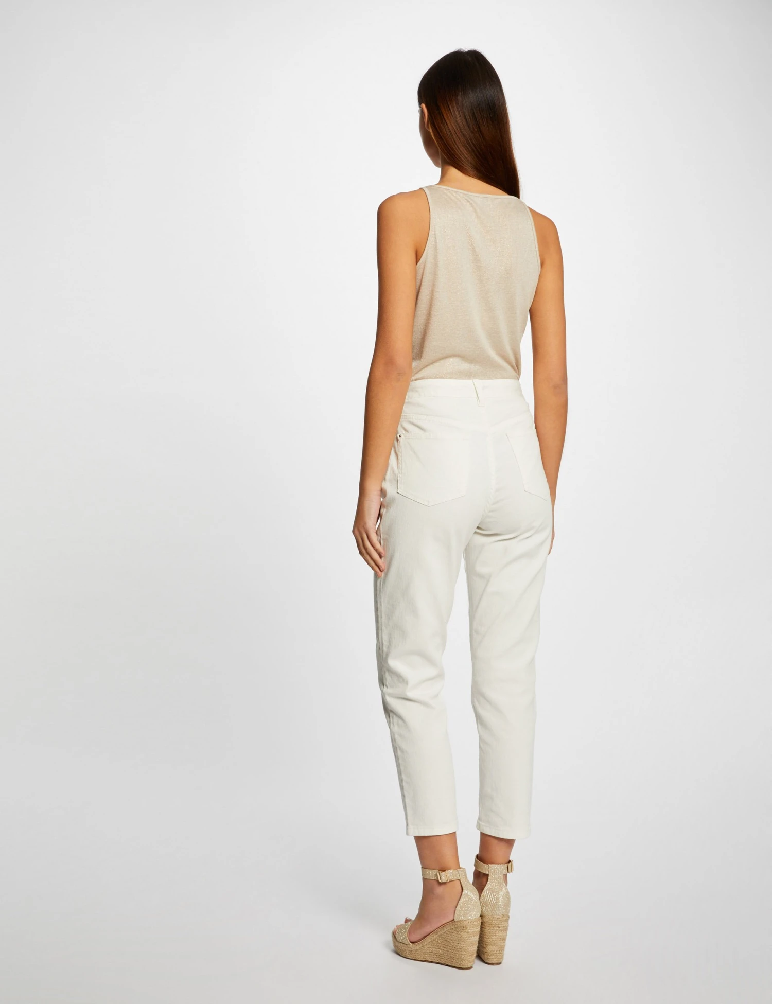 Débardeur Bretelles Fines Avec Chaînes Sable Femme 2 Débardeur Bretelles Fines Avec Chaînes Sable Femme – Image 2