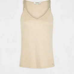 Débardeur Bretelles Fines Avec Chaînes Sable Femme 8 Débardeur Bretelles Fines Avec Chaînes Sable Femme -Morgandetoi Boutique debardeur bretelles fines avec chaines sable femme vue3 32536300939060205