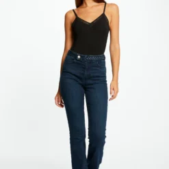 Débardeur Bretelles Fines Bande Dentelle Noir Femme -Morgandetoi Boutique debardeur bretelles fines bande dentelle noir femme vue5 32536300763600100