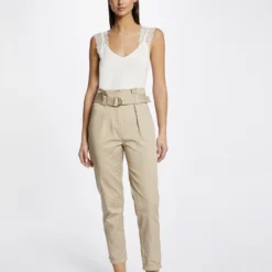 Débardeur Bretelles Larges à Dentelle Ecru Femme -Morgandetoi Boutique debardeur bretelles larges a dentelle ecru femme vue5 32536300943430201