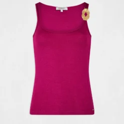 Débardeur Bretelles Larges à Ornement Framboise Femme -Morgandetoi Boutique debardeur bretelles larges a ornement framboise femme vue3 32536300941850502