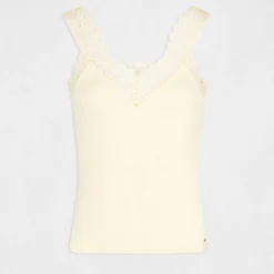 Débardeur Bretelles Larges Avec Dentelle Jaune Paille Femme 8 Débardeur Bretelles Larges Avec Dentelle Jaune Paille Femme -Morgandetoi Boutique debardeur bretelles larges avec dentelle jaune paille femme vue3 32536300883940402