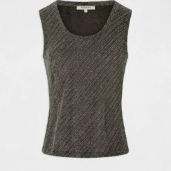 Débardeur Bretelles Larges Col Rond Argente Femme 8 Débardeur Bretelles Larges Col Rond Argente Femme -Morgandetoi Boutique debardeur bretelles larges col rond argente femme vue3 32536300941770104