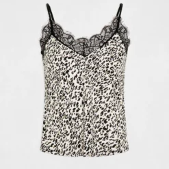 Débardeur Dentelle Et Imprimé Animalier Multico Femme -Morgandetoi Boutique debardeur dentelle et imprime animalier multico femme vue3 32536300954310900