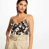 Débardeur Détails Chaînes Et Imprimé Multico Femme