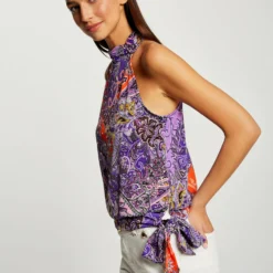 Débardeur Encolure Américaine Imprimé Multico Femme