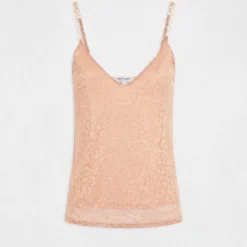 Débardeur Ornements Et Imprimé Léopard Rose Femme -Morgandetoi Boutique debardeur ornements et imprime leopard rose femme vue3 32536300954340503