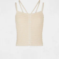 Débardeur Pull à Bretelles Vieux Rose Femme -Morgandetoi Boutique debardeur pull a bretelles vieux rose femme vue3 32536300942520507