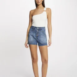 Débardeur Pull Asymétrique Avec Boucle Ecru Femme -Morgandetoi Boutique debardeur pull asymetrique avec boucle ecru femme vue5 32536300942930201