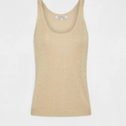 Débardeur Pull Avec Bretelles Beige Femme -Morgandetoi Boutique debardeur pull avec bretelles beige femme vue3 32536300937760202