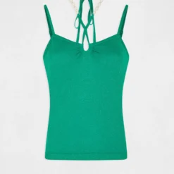 Débardeur Pull Avec Bretelles Croisées Vert Femme 8 Débardeur Pull Avec Bretelles Croisées Vert Femme -Morgandetoi Boutique debardeur pull avec bretelles croisees vert femme vue3 32536300942830600