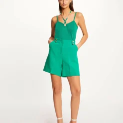 Débardeur Pull Avec Bretelles Croisées Vert Femme 7 Débardeur Pull Avec Bretelles Croisées Vert Femme -Morgandetoi Boutique debardeur pull avec bretelles croisees vert femme vue5 32536300942830600