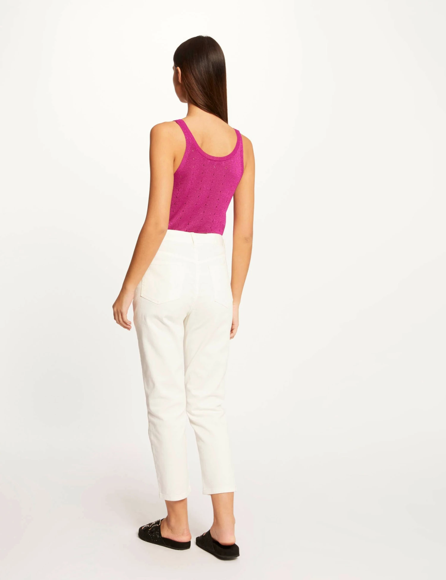 Débardeur Pull Avec Bretelles Framboise Femme 2 Débardeur Pull Avec Bretelles Framboise Femme – Image 2