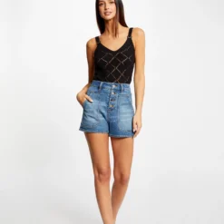 Débardeur Pull Avec Bretelles Noir Femme -Morgandetoi Boutique debardeur pull avec bretelles noir femme vue5 32536300938300100