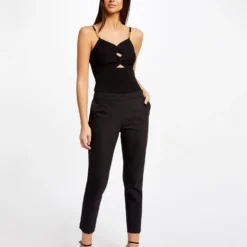 Débardeur Pull Avec Détails Bijoux Noir Femme -Morgandetoi Boutique debardeur pull avec details bijoux noir femme vue5 32536300942650100