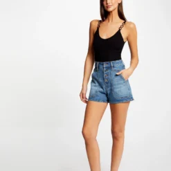 Débardeur Pull Avec Détails Chaînes Noir Femme -Morgandetoi Boutique debardeur pull avec details chaines noir femme vue5 32536300937700100