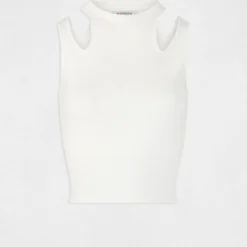 Débardeur Pull Avec Ouvertures Ecru Femme -Morgandetoi Boutique debardeur pull avec ouvertures ecru femme vue3 32536300953520201