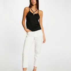 Débardeur Pull Bretelles Fines Noir Femme -Morgandetoi Boutique debardeur pull bretelles fines noir femme vue5 32536300901510100