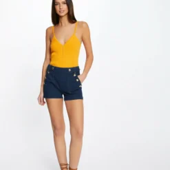 Débardeur Pull Col En V Avec Perles Orange Femme -Morgandetoi Boutique debardeur pull col en v avec perles orange femme vue5 32536300937740703