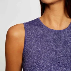 Débardeur Pull Fils Métallisés Violet Femme -Morgandetoi Boutique debardeur pull fils metallises violet femme vue4 32536300953600310