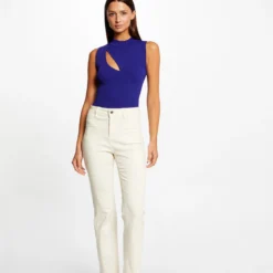 Débardeur Pull Sans Manches à Ouverture Bleu Moyen Femme -Morgandetoi Boutique debardeur pull sans manches a ouverture bleu moyen femme vue5 32536300953580316