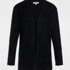 Gilet Droit Détails Fils Métallisés Marine Femme -Morgandetoi Boutique gilet droit details fils metallises marine femme vue3 32536300949860301