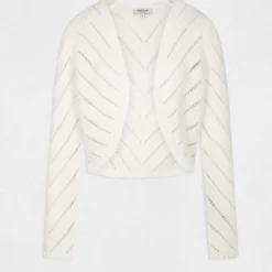 Gilet Manches Longues à Détails Ajourés Ecru Femme 8 Gilet Manches Longues à Détails Ajourés Ecru Femme -Morgandetoi Boutique gilet manches longues a details ajoures ecru femme vue3 32536300899420201