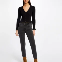 Gilet Manches Longues Avec Dentelle Noir Femme 7 Gilet Manches Longues Avec Dentelle Noir Femme -Morgandetoi Boutique gilet manches longues avec dentelle noir femme vue5 32536300949940100