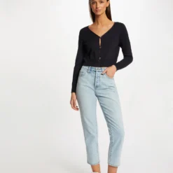 Gilet Manches Longues Boutonné Marine Femme -Morgandetoi Boutique gilet manches longues boutonne marine femme vue5 32536300942780301