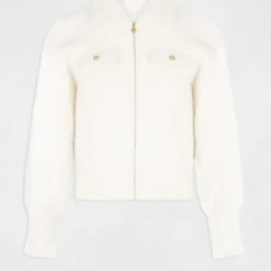 Gilet Manches Longues Col à Revers Ivoire Femme -Morgandetoi Boutique gilet manches longues col a revers ivoire femme vue3 32536300948840203