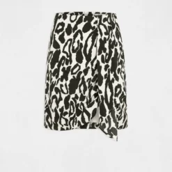Jupe Ajustée Drapée Imprimé Animalier Multico Femme -Morgandetoi Boutique jupe ajustee drapee imprime animalier multico femme vue3 32536300955200900