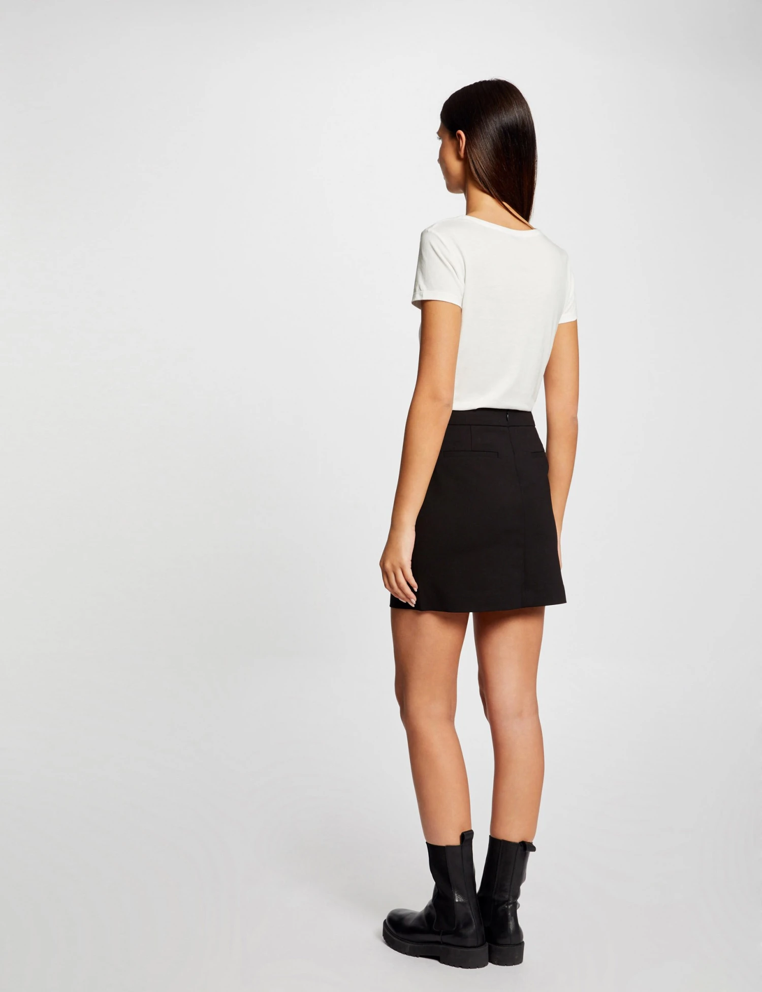 Jupe Droite à Pont Noir Femme 2 Jupe Droite à Pont Noir Femme – Image 2