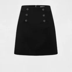 Jupe Droite à Pont Noir Femme 10 Jupe Droite à Pont Noir Femme -Morgandetoi Boutique jupe droite a pont noir femme vue3 32536300949590100