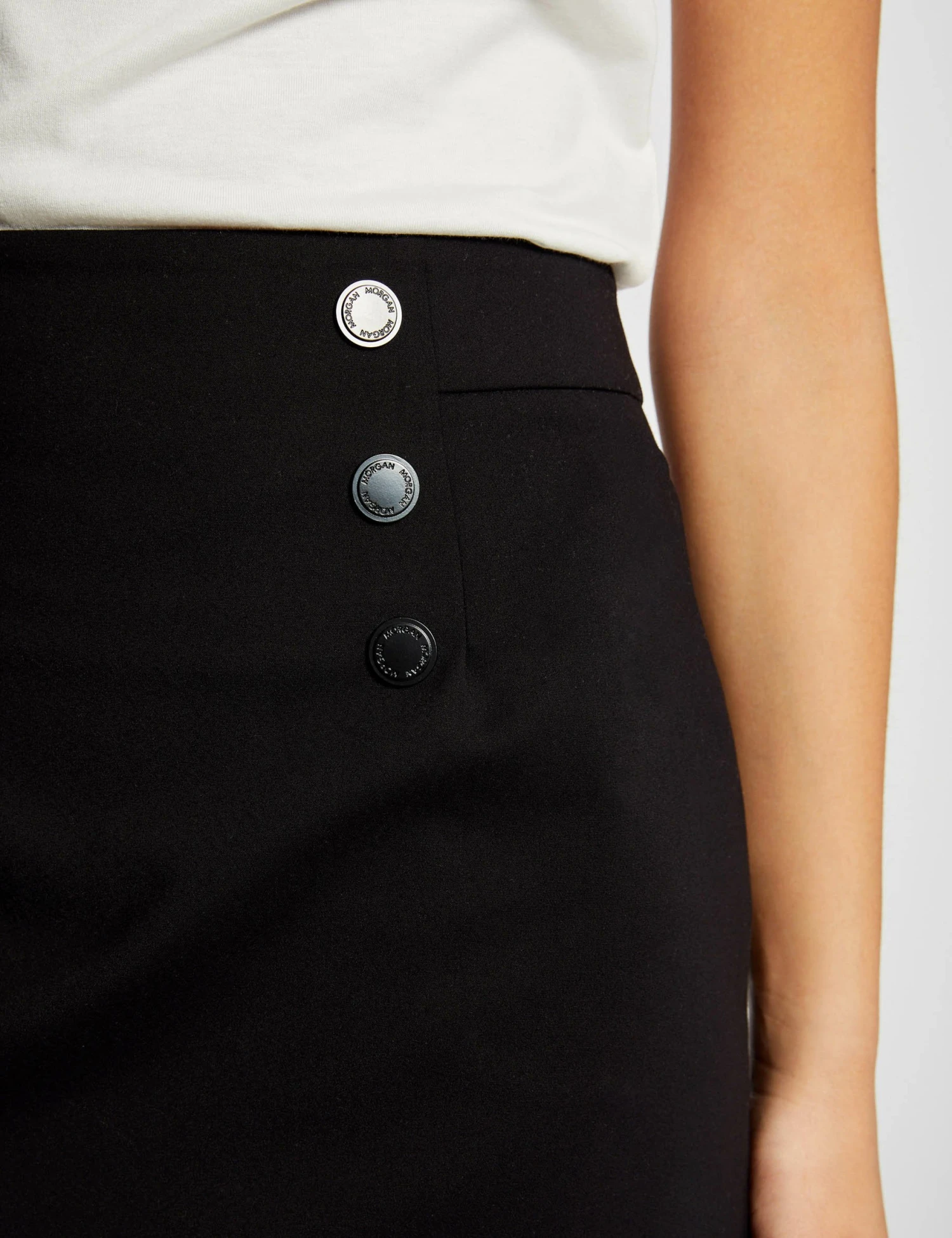 Jupe Droite à Pont Noir Femme 6 Jupe Droite à Pont Noir Femme – Image 6