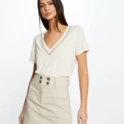 Jupe Droite Avec Boutons Beige Femme 7 Jupe Droite Avec Boutons Beige Femme -Morgandetoi Boutique jupe droite avec boutons beige femme vue5 32536300929130202