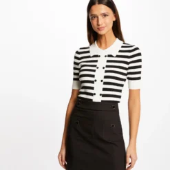 Jupe Droite Avec Boutons Noir Femme 7 Jupe Droite Avec Boutons Noir Femme -Morgandetoi Boutique jupe droite avec boutons noir femme vue5 32536300924760100