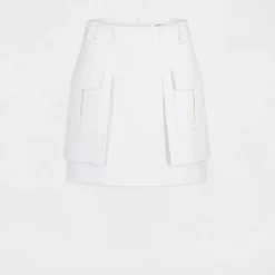 Jupe Droite Avec Poches Latérales Ecru Femme 10 Jupe Droite Avec Poches Latérales Ecru Femme -Morgandetoi Boutique jupe droite avec poches laterales ecru femme vue3 32536300941450201