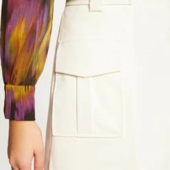 Jupe Droite Avec Poches Latérales Ecru Femme 8 Jupe Droite Avec Poches Latérales Ecru Femme -Morgandetoi Boutique jupe droite avec poches laterales ecru femme vue6 32536300941450201