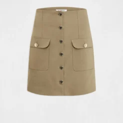 Jupe Droite Boutonnée Avec Poches Vert Moyen Femme 8 Jupe Droite Boutonnée Avec Poches Vert Moyen Femme -Morgandetoi Boutique jupe droite boutonnee avec poches vert moyen femme vue3 32536300958960608