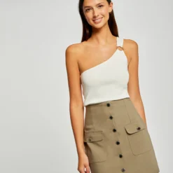 Jupe Droite Boutonnée Avec Poches Vert Moyen Femme 7 Jupe Droite Boutonnée Avec Poches Vert Moyen Femme -Morgandetoi Boutique jupe droite boutonnee avec poches vert moyen femme vue5 32536300958960608