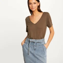 Jupe Droite Ceinturée En Jean Jean Stone Femme 7 Jupe Droite Ceinturée En Jean Jean Stone Femme -Morgandetoi Boutique jupe droite ceinturee en jean jean stone femme vue5 32536300929840308